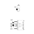 DELABIE TEMPOMIX douche mit. enc. étanche, kit 2/2 ROUND (+790BOX)