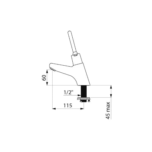 ROBINET TEMPORISE TEMPOSTOP 1/2 pmr avec levier fermeture automatique