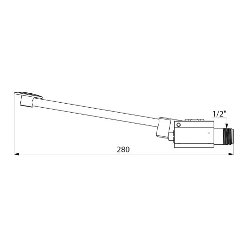 DELABIE MONOFOOT robinet à pédale MM1/2" fixation au sol sans écrou