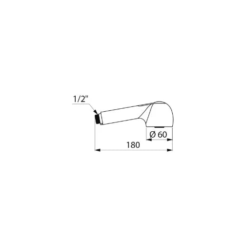 DELABIE Douchette M1/2'' 2 jets avec inverseur, anticalcaire