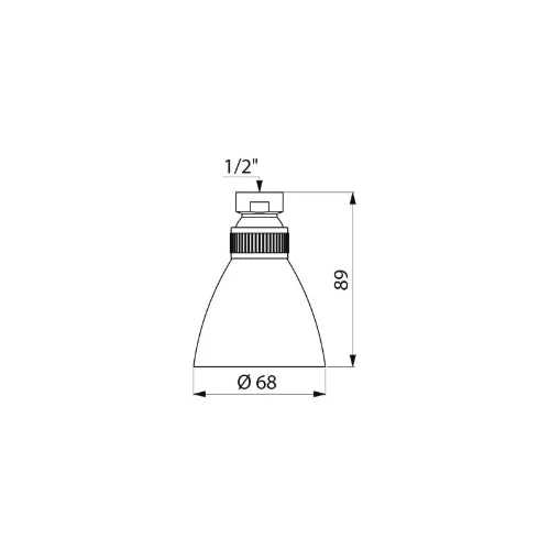 DOUCHE DE TETE GYM 1/2 F X 68MM comfort