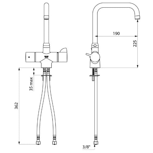 THERMOSTAT DELABIE SECURITHERM avec manette d'ergo debit réglable