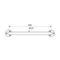 POIGNEE DELABIE 400 - 25 rvs poli - Fixations visibles par rosette avec 3 trous