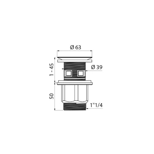DELABIE Bonde HYGIÉNA 1"1/4 à grille concave avec lanterne sécable