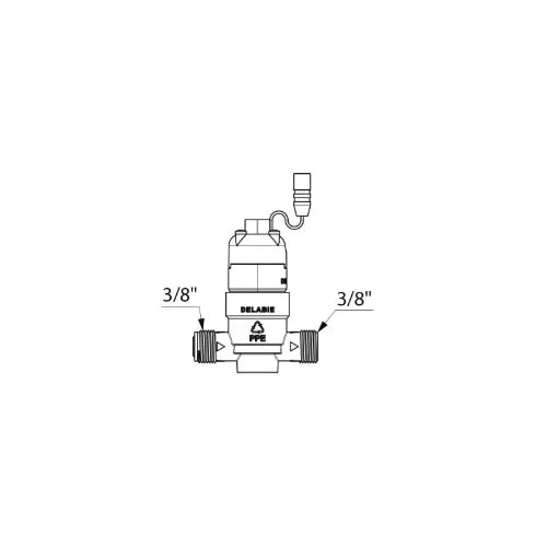 DELABIE Électrovanne M3/8" 6V + filtre pr TEMPOMATIC, BINOPTIC lav.