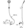 THERMOSTAT DE DOUCHE DELABIE SECURITHERM raccord stop/purge
