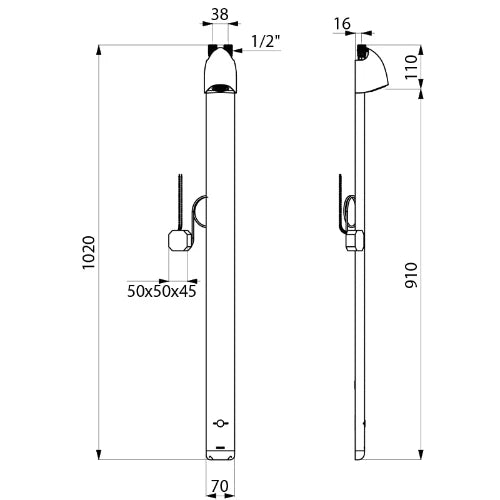 DELABIE SPORTING pann. dche therm. alu alim haute M1/2'', 230/6V