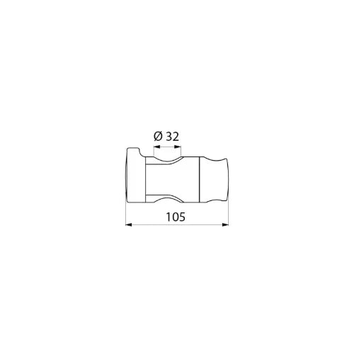 CURSEUR 105 - 32 blanc nylon . coulisseau douche à main