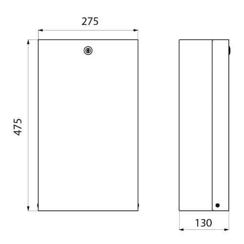 POUBELLE 16 275 - 130 o 475 ! inox 304 à clé inox satiné - fixation pour sacs - épaisseur 1mm