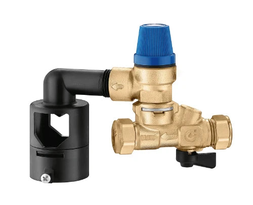 Caleffi 528 groupe de sécurité pour boiler MM 1/2 x 1/2 - 7 bar - Universel horizontal/vertical
