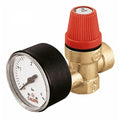 Caleffi 313 groupe de sécurité avec manomètre FF 1/2 x 1/2 - 3 bar
