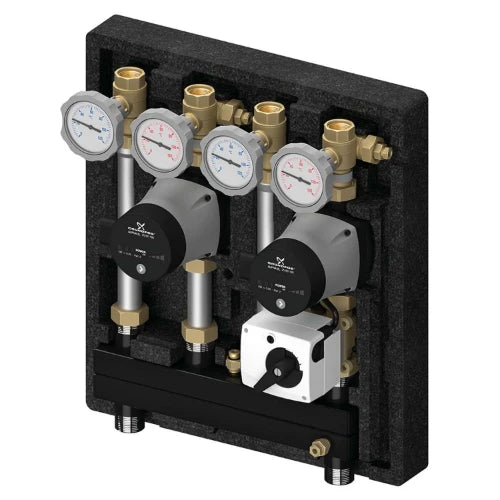 Meibes Meiflow Combi groupe de pompes - mélangé/non-mélangé - Wilo Yonos Para RS 15/6 - incl servomoteur