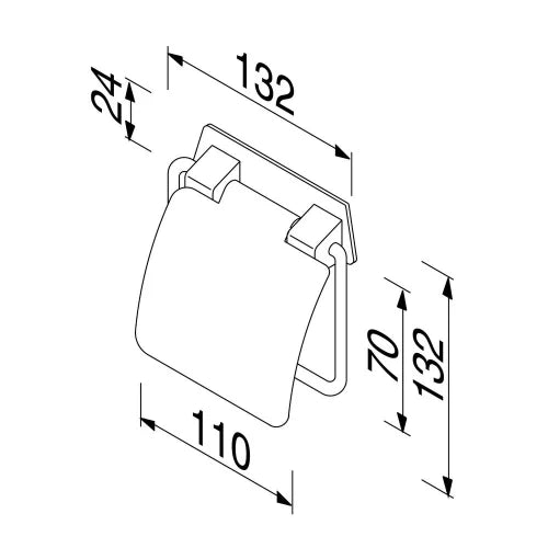 Geesa Standard porte-rouleau avec clapet - chromé
