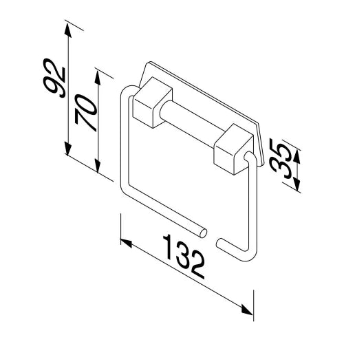 Geesa Standard porte-rouleau sans couvercle - chromé