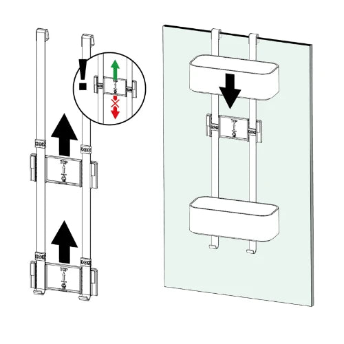 Geesa Frame set de paniers de douche suspendu 250 mm - black