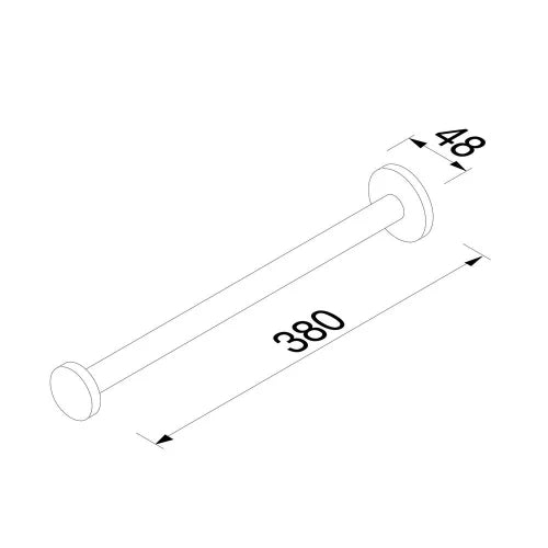 Geesa Nemox porte-serviette chromé 1 partie