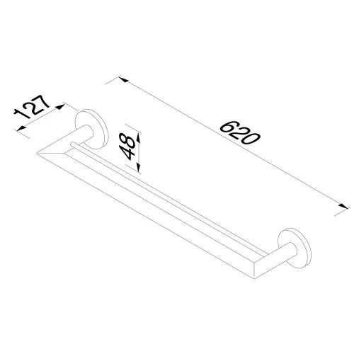 Geesa Nemox porte-serviette 600MM - chromé double