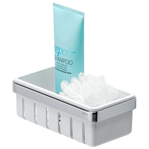 Geesa Frame panier de douche avec insert blanc - chromé
