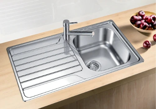Blanco Dinas évier à encastrer réversible inox incl garniture 18/10 45S 86x50cm