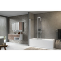 PARE - BAIGNOIRE NOVELLINI AURORA 120 - 150 ! chromé verre de securite vitrage claire réversible