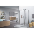 PORTE DE DOUCHE PIVOTANTE NOVELLINI GIADA 87 - 195 ! chromé mat band satin