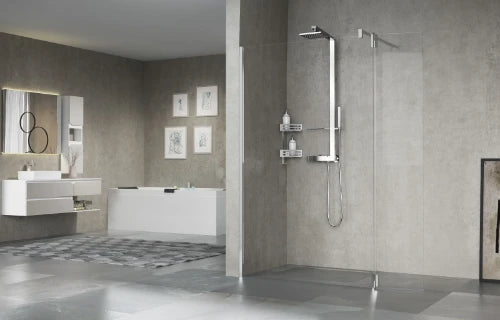 CLOISON NOVELLINI GIADA 37 - 195 ! chromé partie pivotante