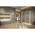 PORTE DE DOUCHE COULISSANTE NOVELLINI LUNES 2.0 114 - 195 ! chromé mat transparent réglable 114/120