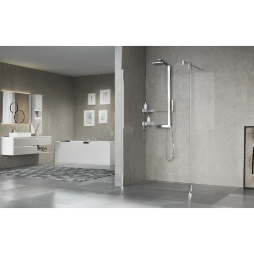 CLOISON NOVELLINI GIADA 37 - 195 ! chromé partie pivotante