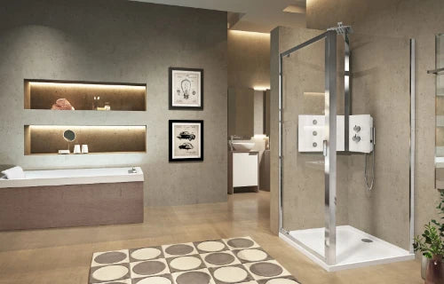 Novellini Lunes 2.0 F paroi latérale 900 x 1950 mm - blanc - transparent (réglable 840-900 mm)