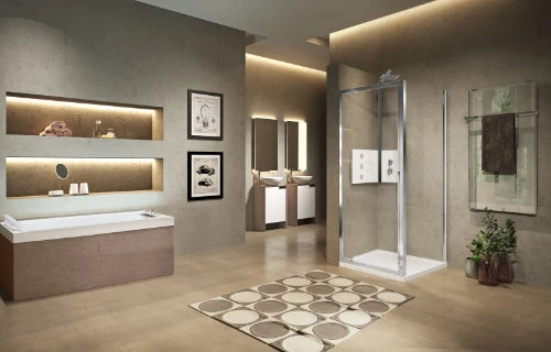 Novellini Lunes 2.0 G porte de douche pivotante 900 x 1950 mm - blanc - transparent (réglable 840-900 mm)