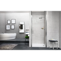 Novellini Young 2 1B porte de douche pivotante 870 x 2000 mm - chromé mat - satiné (réglable 870-910 mm)