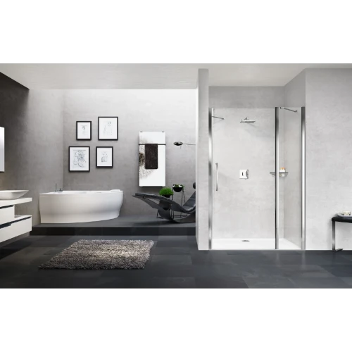 PORTE DE DOUCHE PIVOTANTE NOVELLINI YOUNG 2.0 117 - 200 ! chromé mat transparent réglable 117/121
