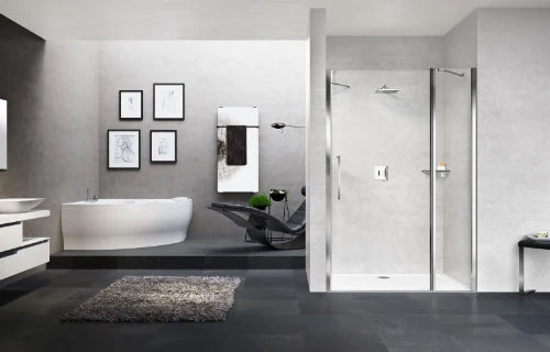 PORTE DE DOUCHE PIVOTANTE NOVELLINI YOUNG 2.0 117 - 200 ! chromé mat transparent réglable 117/121