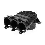 Begetube Profi-air équerre distributeur DN125 - 3 x 63 mm - modèle court