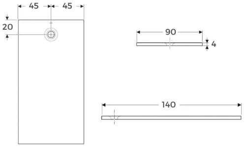 Geberit Olona receveur de douche 1400 x 900 mm - blanc mat
