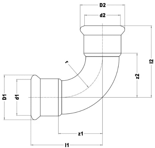 VSH Xpress Cuivre coude 90° FF 15 x 15 mm