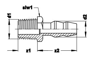 VSH laiton embout pour tuyau MM 1/2 x 1/2 M