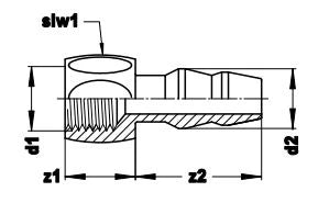 VSH laiton embout pour tuyau MF 1/2 x 1/2 F