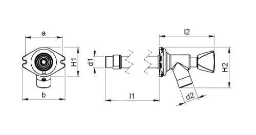 VSH Polaris robinet de façade antigel avec poignée 15 mm x 3/4 (longueur encastrée 110 - 400 mm) - Belgaqua