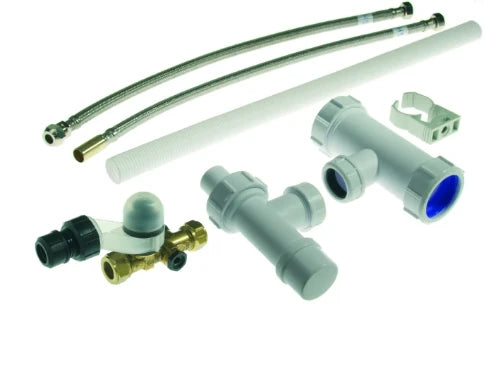 VSH BAS set de raccordement boiler avec flexibles - groupe de sécurité pour boiler - set d'évacuation