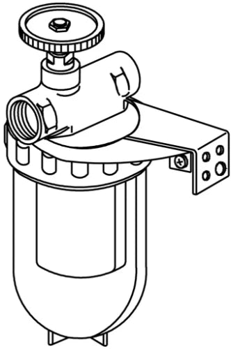 Oventrop Filtre mazout 3/8 FF monotube élément nickelé 100-150my