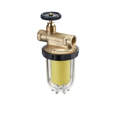 Oventrop Filtre mazout 3/8 FF monotube élément nickelé 100-150my