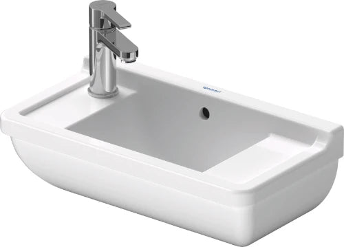 Duravit Starck 3 lave-mains 500 x 260 mm - blanc - sans trou de robinet - avec trop-plein