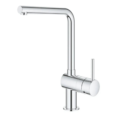 Grohe Minta mitigeur cuisine - chromé - L-bec d'écoulement - débit réglable