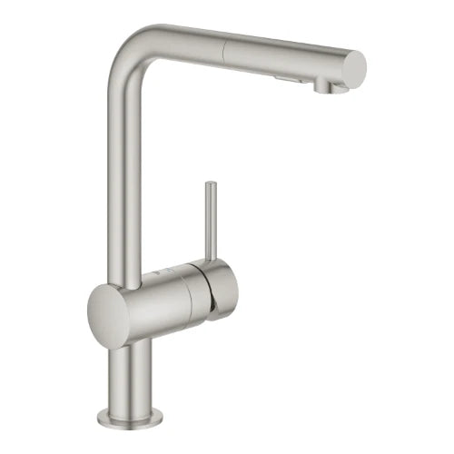 Grohe Minta mitigeur cuisine supersteel douchette extractible - bec-L