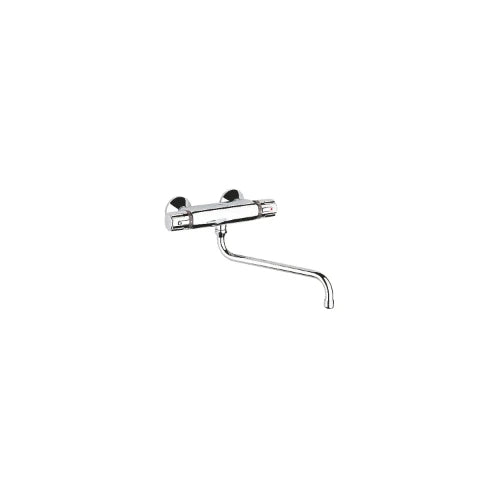 Grohe bec 3/4 forme-S chromé avec brise-jet - pivotable - sailli 300 mm