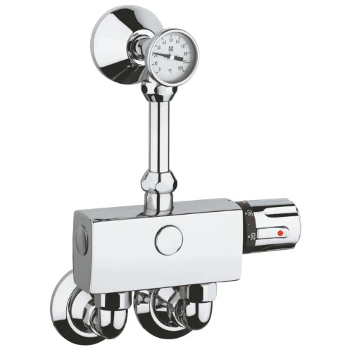 Grohe raccord 1/2 X 3/4 chromé pour montage mural avec vis d'arret (cache)