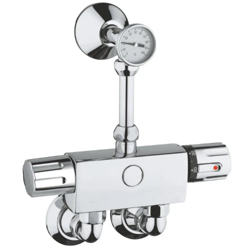 Grohe raccord 1/2 X 3/4 chromé pour montage mural avec vis d'arret (cache)