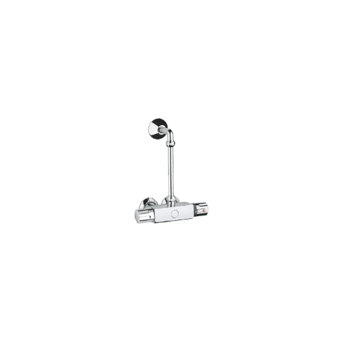 COURBE DE RACCORDEMENT GROHE 1/2 X 3/4 chromé reglable - avec rosace et ecrou a joint americain