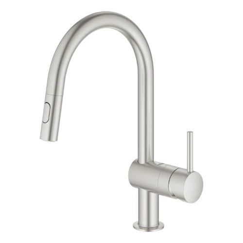 Grohe Minta mitigeur cuisine bec-C Dual Spray supersteel